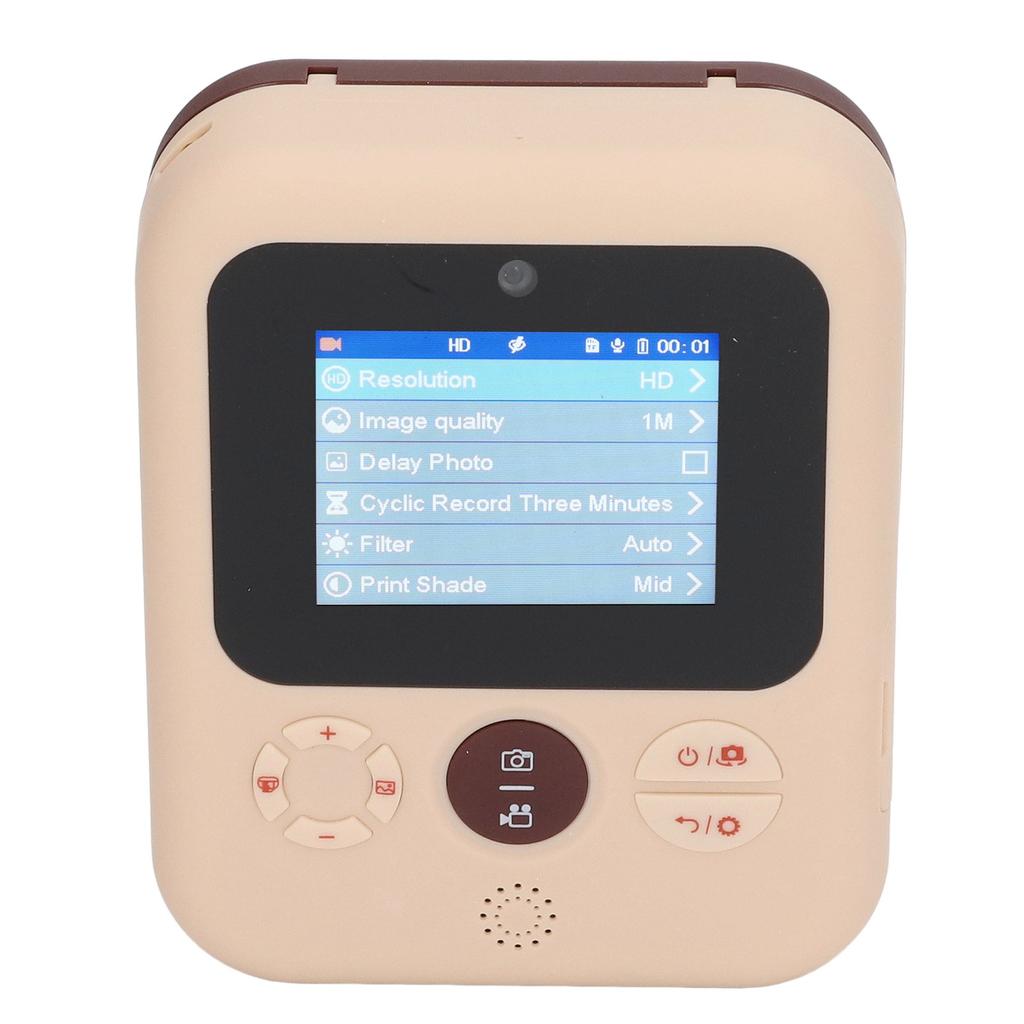 2.4in Kids Digital Instant Camera 1080P Photo Print Video Eye Protection HD Instant Camera with 6