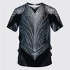 Летняя мужская футболка свободного покроя с принтом 3D Armor, модная, с короткими рукавами, свободная, повседневная, с круглым вырезом, мужская