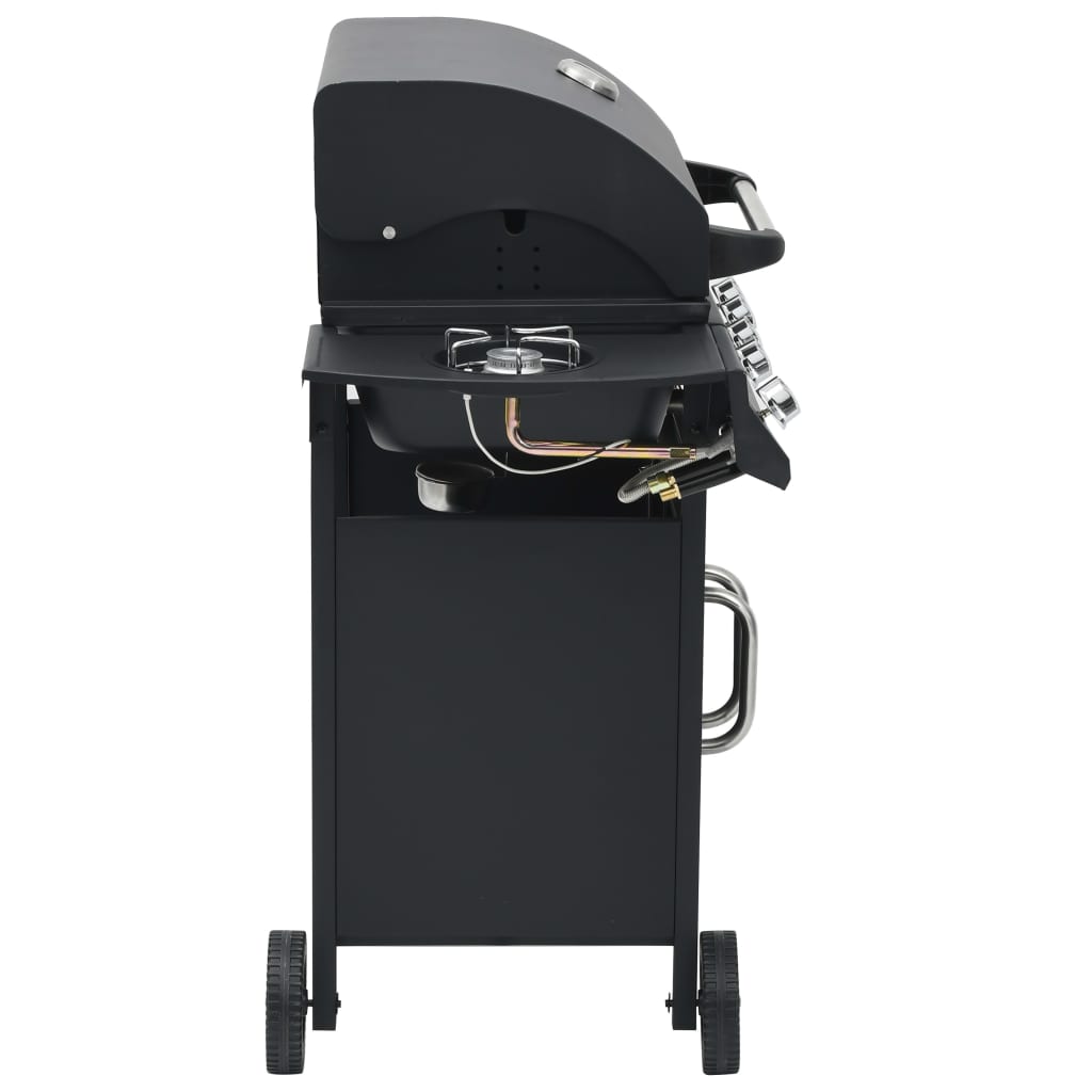 Gas Grill 4+1 Burners Black Steel