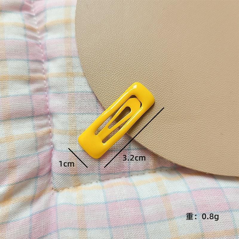 Mini Square Clip 3cm Sweet BB Clip Candy Color Summer Children's Broken Hair Macaron Color Side Clip Hairpin Hair Accessories