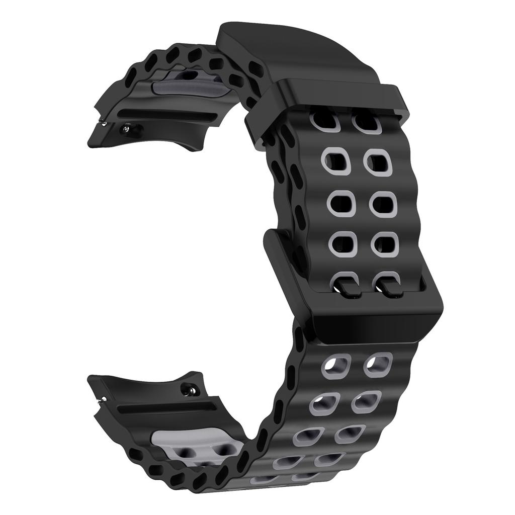 For Samsung Galaxy Watch7 40mm/44mm Silicone Band Dual Color Replacement Watch Strap