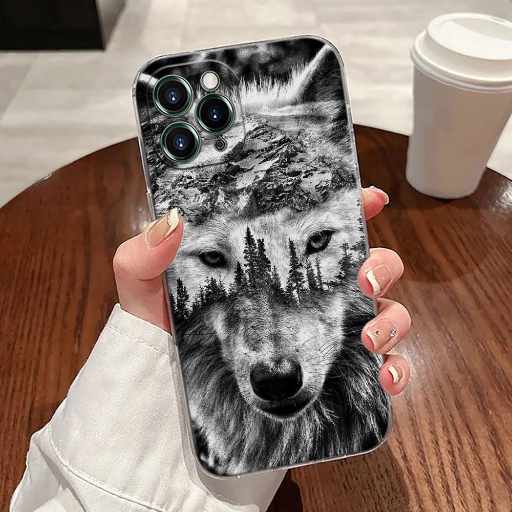 Волк Лев Тигр Животное Прозрачный Чехол Для Apple iPhone 17 16 15 14 13 12 11 Pro Max 16 Plus 16E 17Air 17Pro Чехол Для Телефона Funda