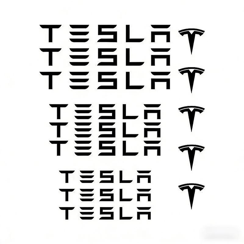 6PCS/Set For Tesla Model 3 Y S X Roadster SpaceX Modified Car Wheel Brake Caliper Stickers Tire Decoration Decals Auto AccessoryW