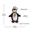 New Christmas penguin brooch, fashionable and cute, animal holiday clothing accessories, chest flower, collar pin