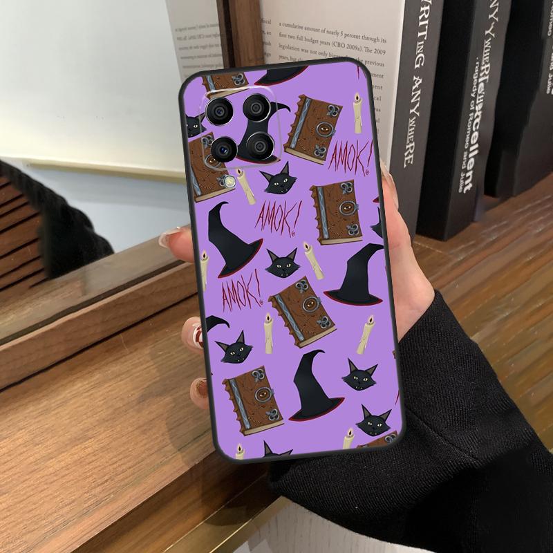 Witch Black Cat Case For Samsung Galaxy M13 M53 M51 M31 M11 M14 M34 M54 M12 M32 M52 M16 M36 M56 M15 M35 M55