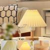 Nordic Retro Pleated Night Light: Bedroom Bedside Table Lamp with Internet Celebrity Style