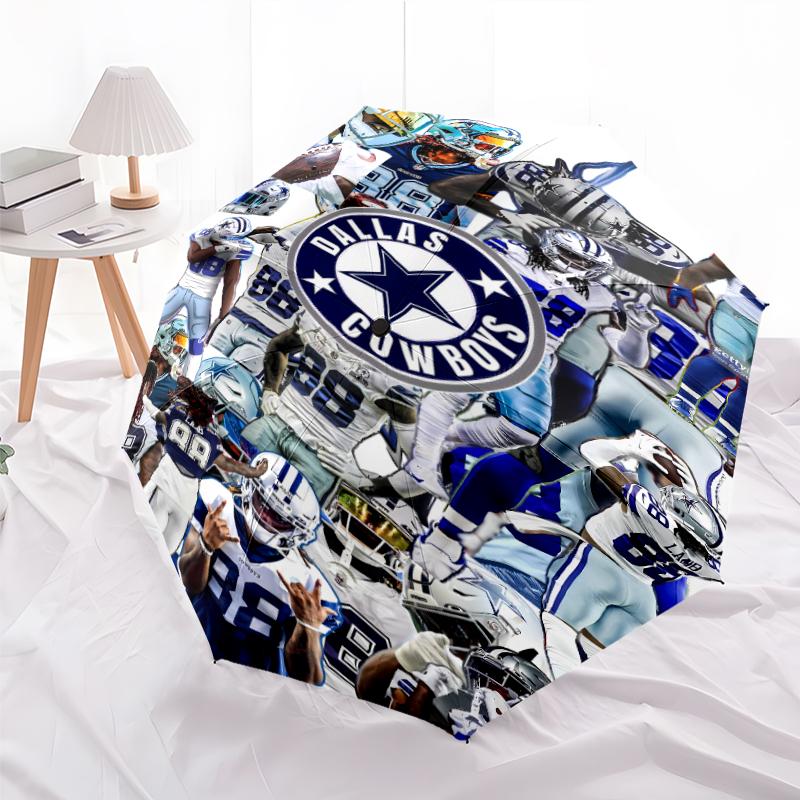 Printed D-Dallas Cowboys Folding Umbrella,Outdoor,Leisure,And Travel Umbrella,Durable Umbrella Fabric,Birthday And Holiday Gift