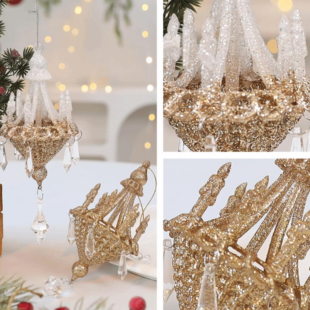 Acrylic Christmas Crystal Chandelier Pendant Glitter Christmas Tree Ornaments Mall