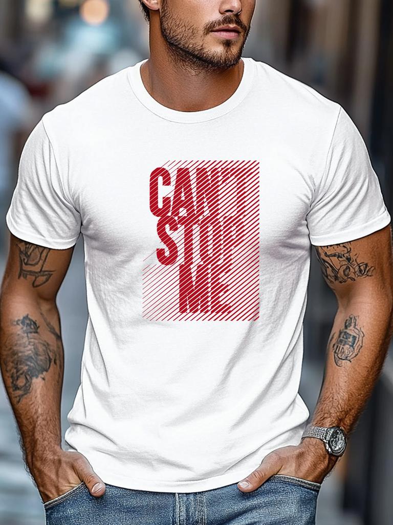Мужские футболки 100% Хлопок CANT STOP ME Графическая Летняя Мягкая С Круглым Вырезом Повседневная Дышащая Футболка Повседневная Одежда Топы