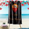 Name Custom AS Roma Print Beach Towel, Large Soft Quick Dry Towel for Beach Camping Swimming