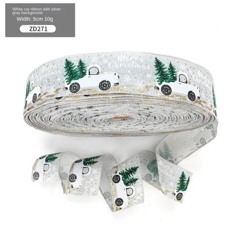 6,3 см льняная рождественская лента для упаковки подарков, рождественских елок, ленты для сделай сам, венок, банты, снеговик, веревка, украшение 2025 Navidad