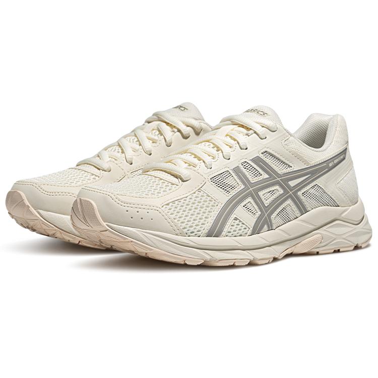 Asics Gel-Contend 4 Comfortable Breathable Durable Low-Top Running Shoes Women Running Shoes Off-White T8D9Q-203