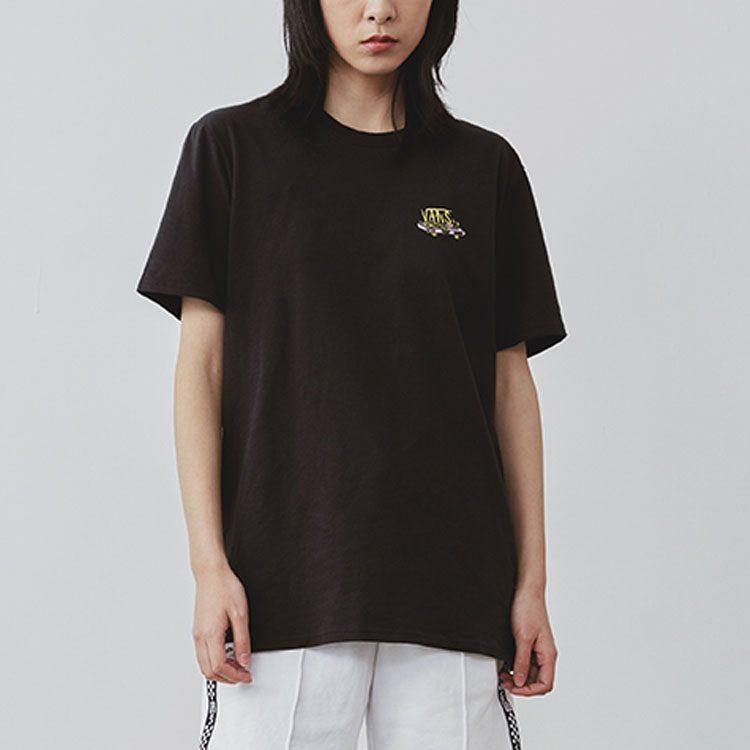 Vans OTW T Shirts Women's Black Crew Neck Moderate Straight Fit VN0A4MNIBLK