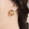 INS Style Niche Fashion Серьги из нержавеющей стали, трехсекционные серьги, персонализированные высококачественные серьги для женщин