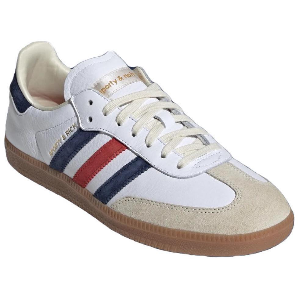 Спортивные и Роскошные x adidas Samba OG USA Унисекс Кроссовки Белые Облачно-Белые Ночной Индиго IH8338