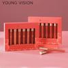 YOUNG VISION Подарочный набор из 6 жидких помад Matte Mist Top Блеск для губ в антипригарном стаканчике