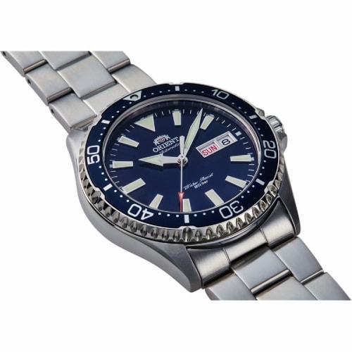 Orient MAKO III Automatic Watch (with Manual Winding), Overseas Model, Navy Blue, Sapphire Crystal, RA-AA0002L19B, Men's