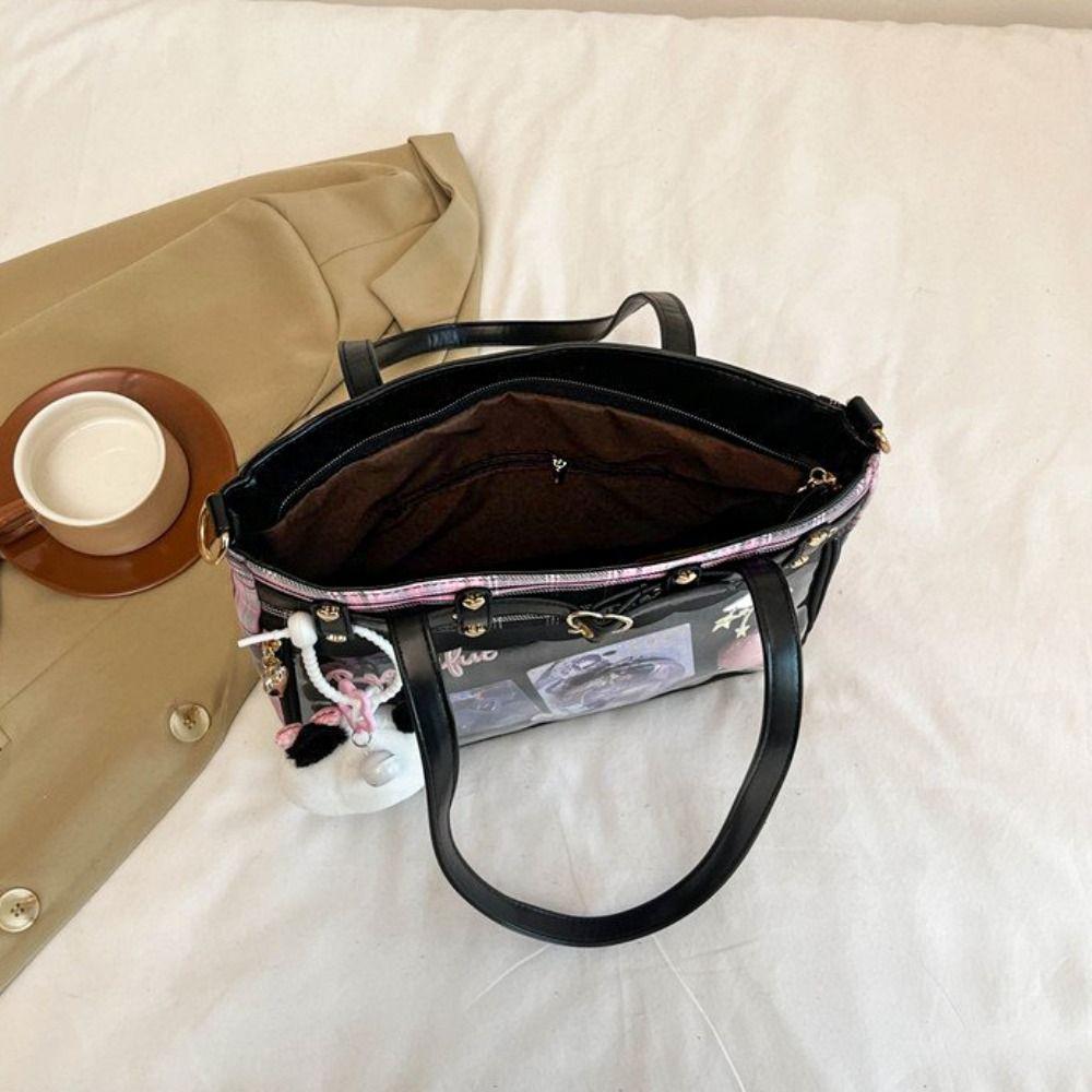 Y2K Cartoon Anime Itabag Large Capacity Transparent Shoulder Bag Creative JK Crossbody Bag Outdoor