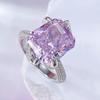 Hui Zhi Yi Jewelry 2024 Серебро S925 Европейская Роскошь Розовое Кольцо с Бриллиантом Высокой Углеродистости