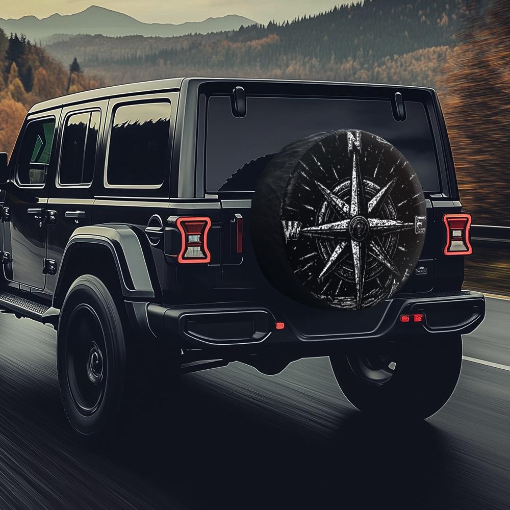 Vintage-Style Protective Cover For Compass Tires, Compatible With Classic Suvs, Nostalgic Pickups, Vintage Sedans, And Retro Mod