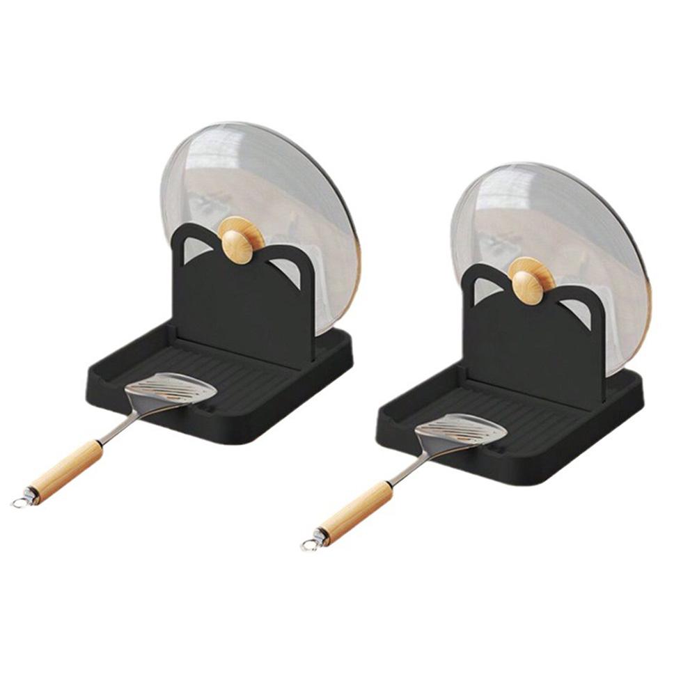 Складная сковорода, кастрюля, крышка, полихромные чехлы для лопаток, подставка, практичная многофункциональная лопатка, суповая ложка для хранения, полка, кухонные принадлежности