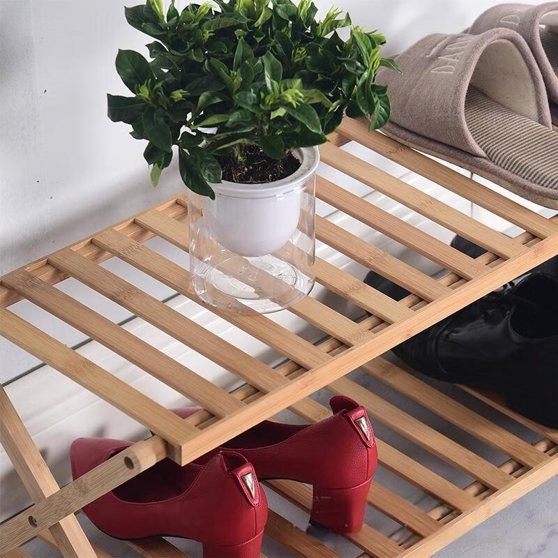 Lijia Bamboo 2-Tier Shoe Rack