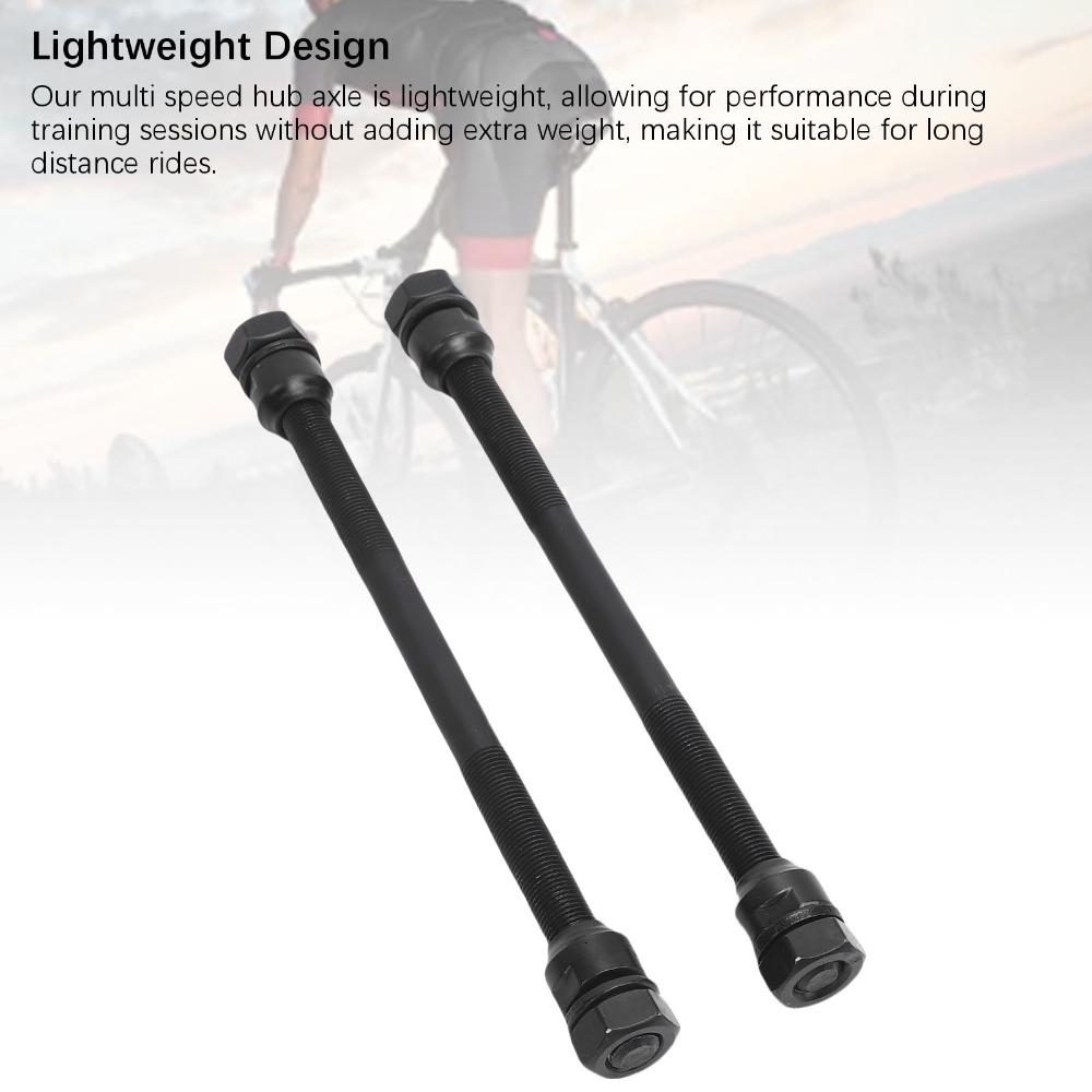 2Pcs Solid Bicycle Hub Axle 190mm Bicycle Axle Durable Bike Axle Bike Axle Replacement