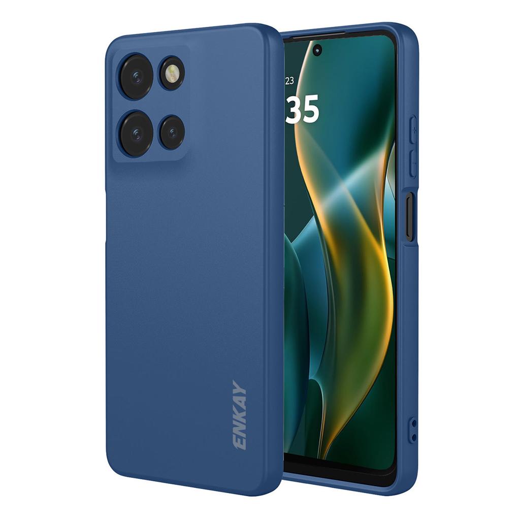 For Motorola Moto G 5G (2025)/Motorola Moto G Play (2025) 5G Silicone Case ENKAY HAT PRINCE Straight Edge Cell Phone Back Cover