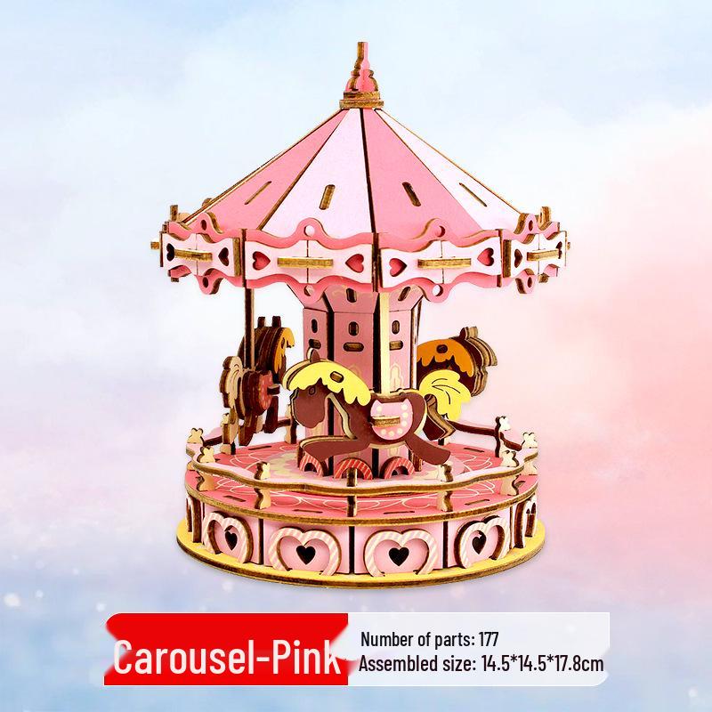 3D Деревянный Пазл Колесо Обозрения - Развивающий DIY Подарок для Детей