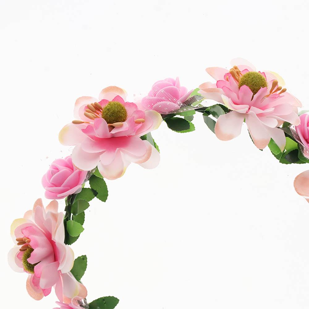 Headdress New Hair Hoop Women Headwear Floral Tiara Headband Rose Flower Flower Crowns Headband