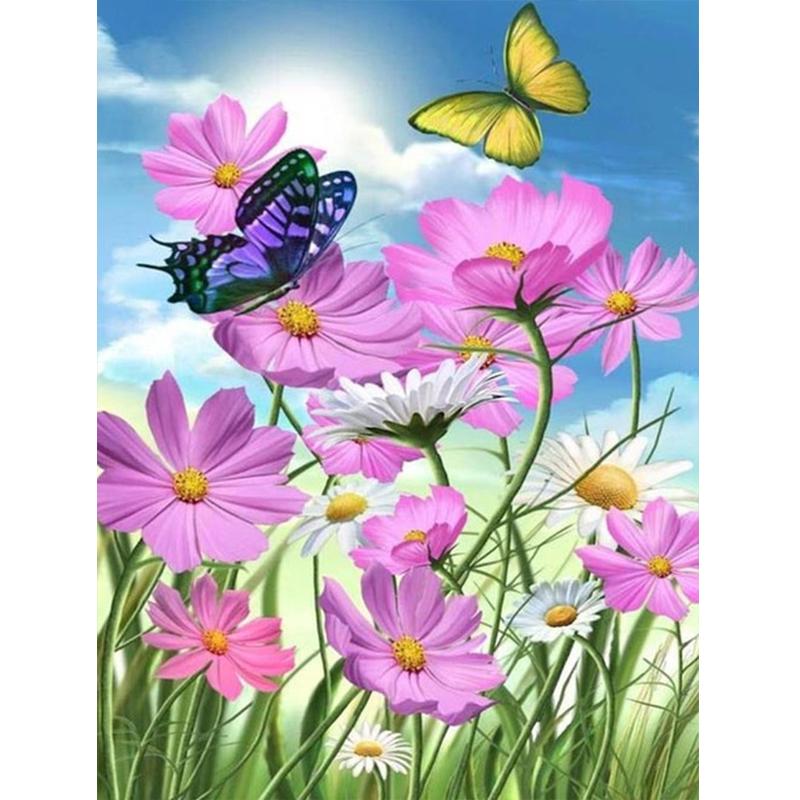 5D DIY Алмазная вышивка Бабочка Полный дрель Алмазная картина Животное Мозаика Искусство Новое поступление Декор для дома