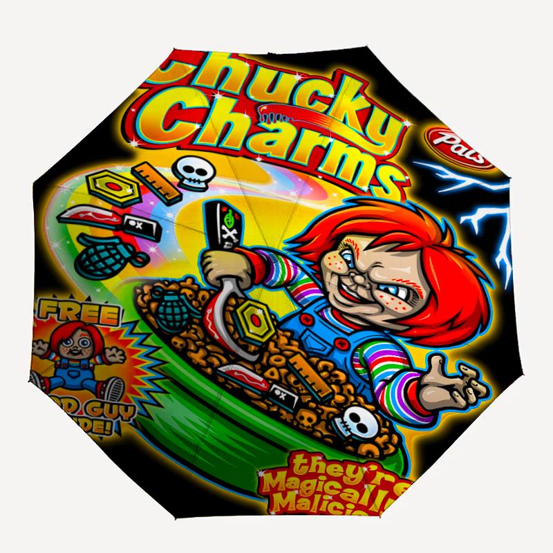 1pc Chucky3 Umbrella, Sun Protection, And UV Shielding. It Has Eight Sturdy Ribs for Outdoor Use And Perfect Gift