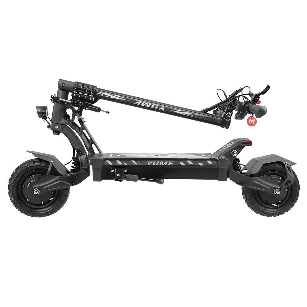 YUME HAWK Electric Scooter 10x3.15" Tubeless All-terrain Tire 1200W*2 Motor 60V 22.5Ah Battery 43mph Max Speed 43miles Max Range