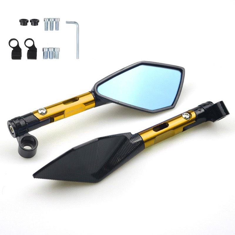 ЧПУ АЛЮМИНИЙ Кастомные Универсальные Мотоциклетные Зеркала Заднего Вида 8мм 10мм Для KAWASAKI Z750 NINJA250 HONDA R1 R6 FZ6 SUZUKI YAMAHA