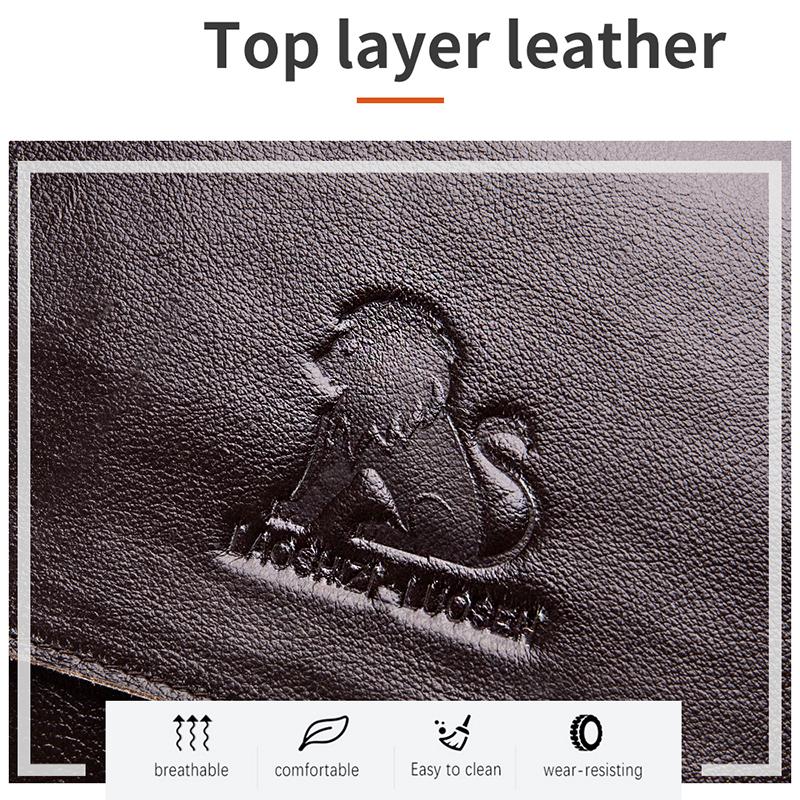 Мужской портфель из натуральной кожи с двойными передними карманами, большая вместительная сумка для ноутбука, диагональная деловая сумка через плечо