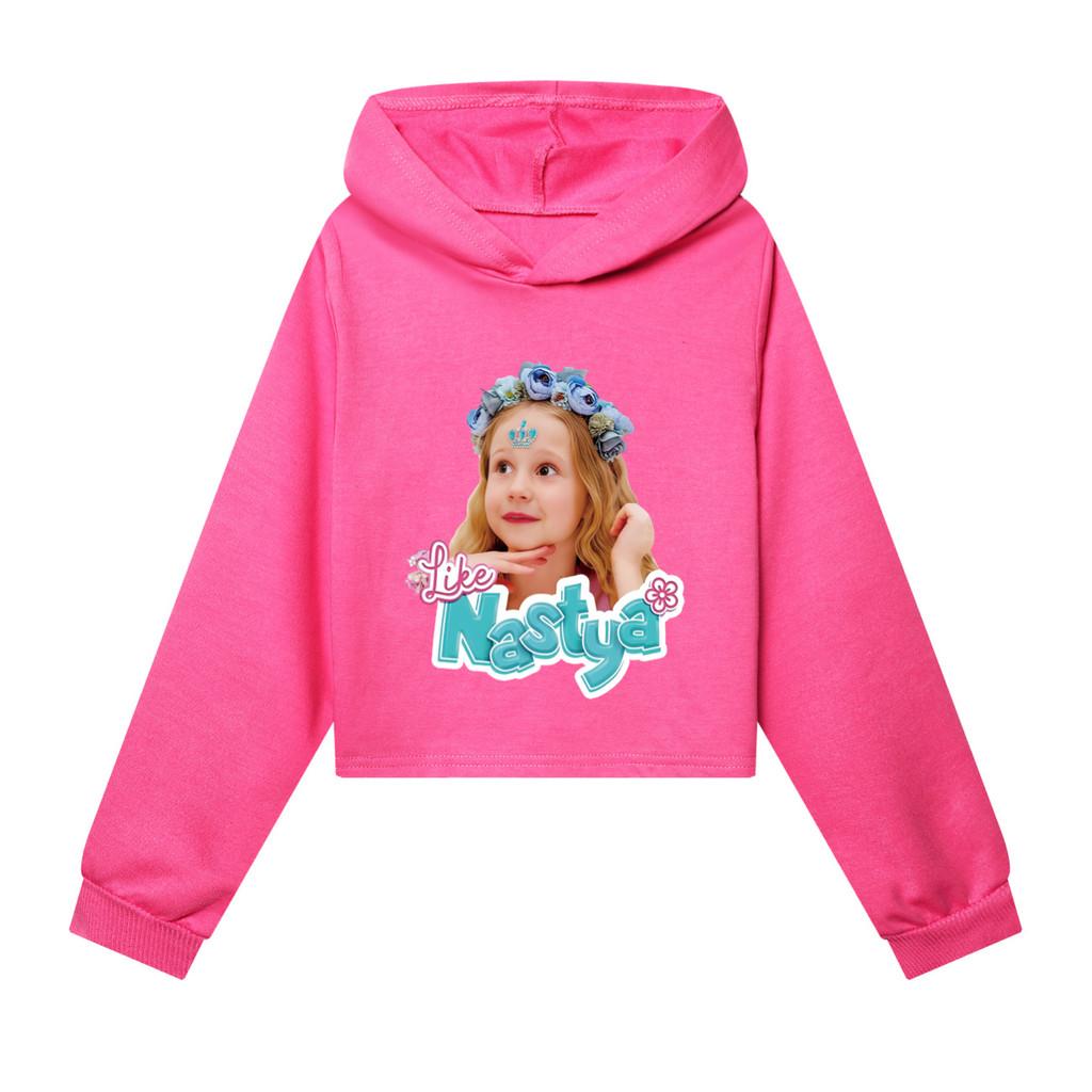 5530 Kids Girls Nastya Printed Fashion Casual Long Sleeves Hoodies
