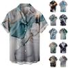 Men'S Casual Lapel Beach Holiday Wear Fashion Shirt Hawaiian Short-Sleeved Shirt