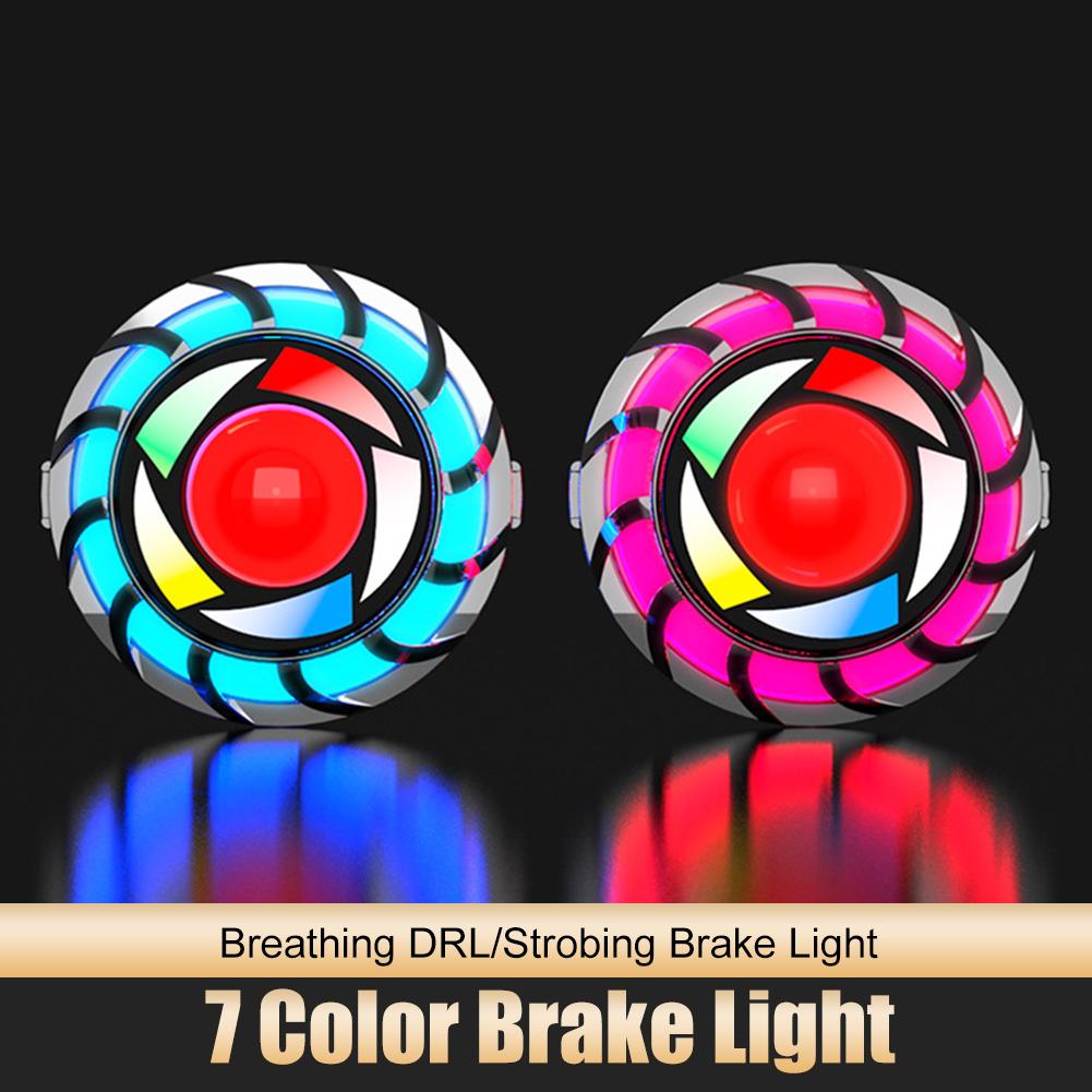 Универсальный мигающий RGB мотоциклетный стоп-сигнал Angel Eye 12 В модификация мотоциклетный светодиодный стоп-сигнал аксессуары для мото