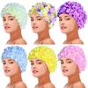 Swimming Bath Cap Breathable 3D Flower Women Bathing Caps Soft Long Hair Diving Hood Ear Protection Pool Accessories
