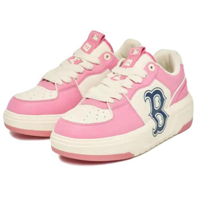 Кроссовки MLB Chunky Liner Basic New York Yankees, нескользящие, амортизирующие, износостойкие, низкие, унисекс, розовые, 3ASXCLB3N-43PKS