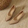 Fashion 2025 New Fashion Hollow Out Women Pumps Pointed Toe Summer Shoes Chunky Heels Genuine Leather Shoes for Women Zapatos De Mujer