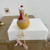 Забавная Курица с Большими Глазами и Длинными Ногами Декоративное Украшение Петух Фигурка Смола Животное Статуя Сад Двор Украшение Домашний Декор