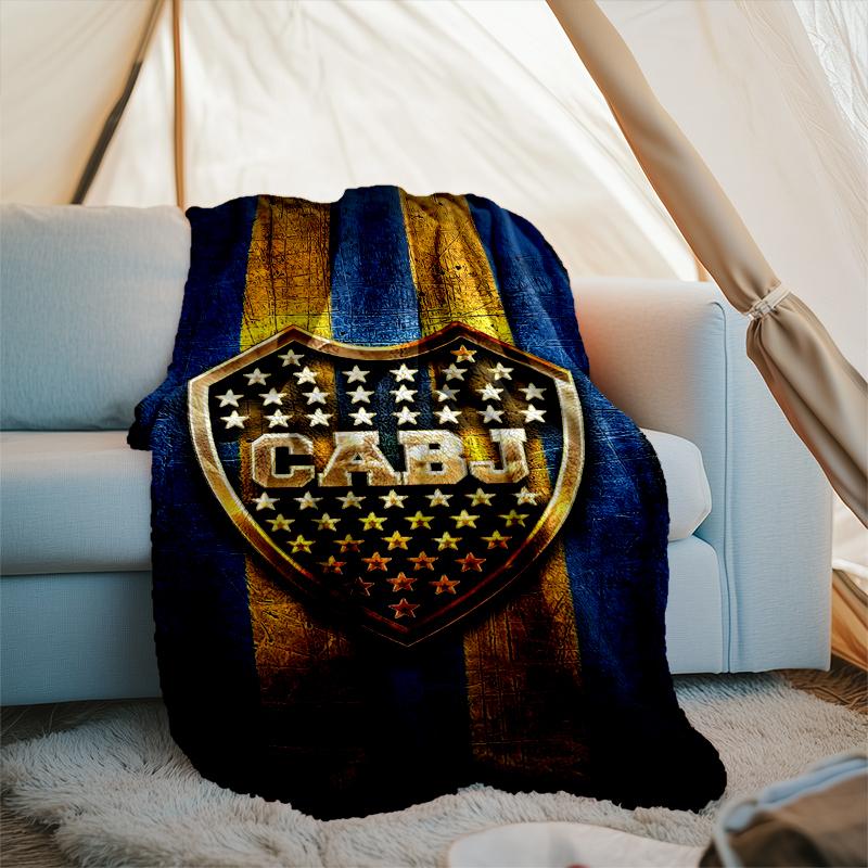 1PC Boca Football Club Printed Soft Flannel Blanket Throw for Adult Bedroom Living Room Sofa Camping Travel Fan gifts Christmas Gifts