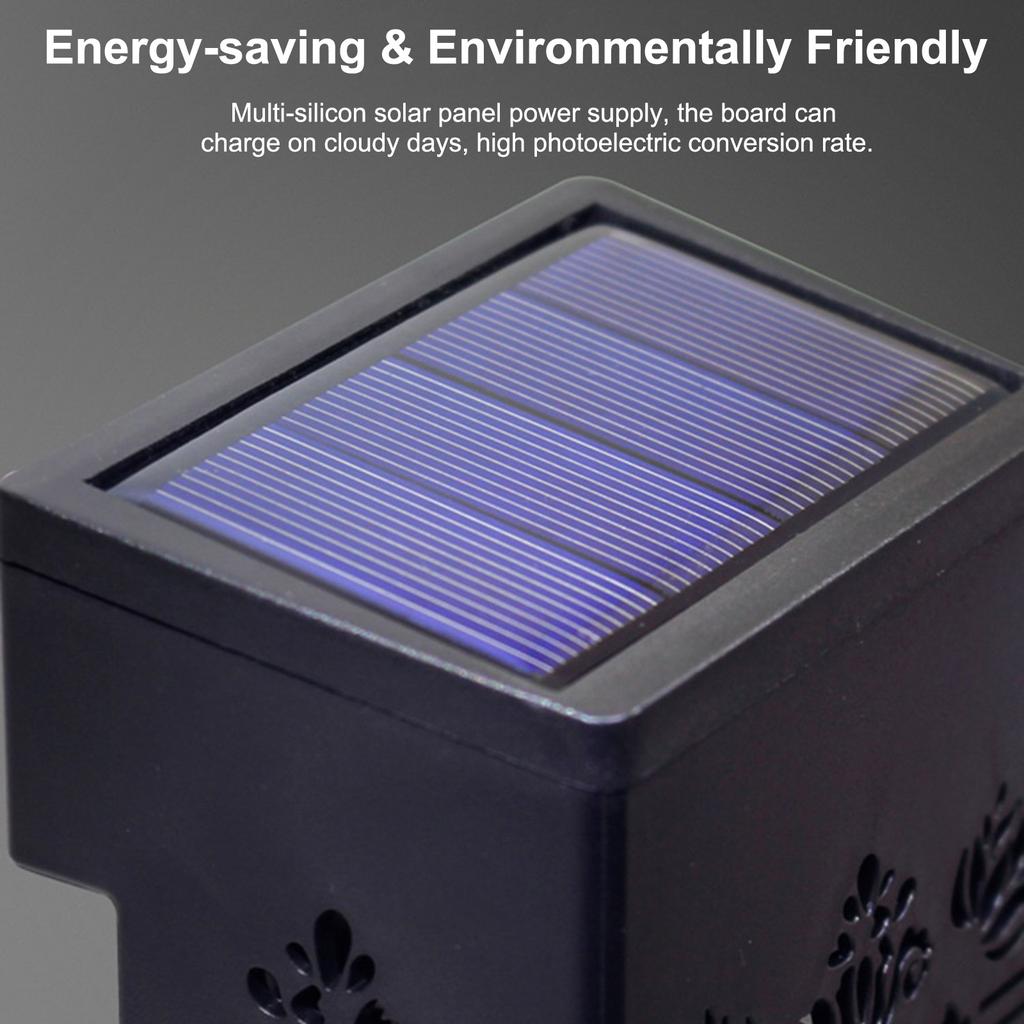 Солнечные палубные фонари Солнечные фонари для заборов Открытый сад Декоративные фонари От заката до рассвета IP65 Водонепроницаемый
