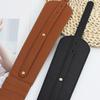 Vintage Elastics Wide Belt Women Fashionable Waist Cincher PU Leather Belt for Party and Daily Wear