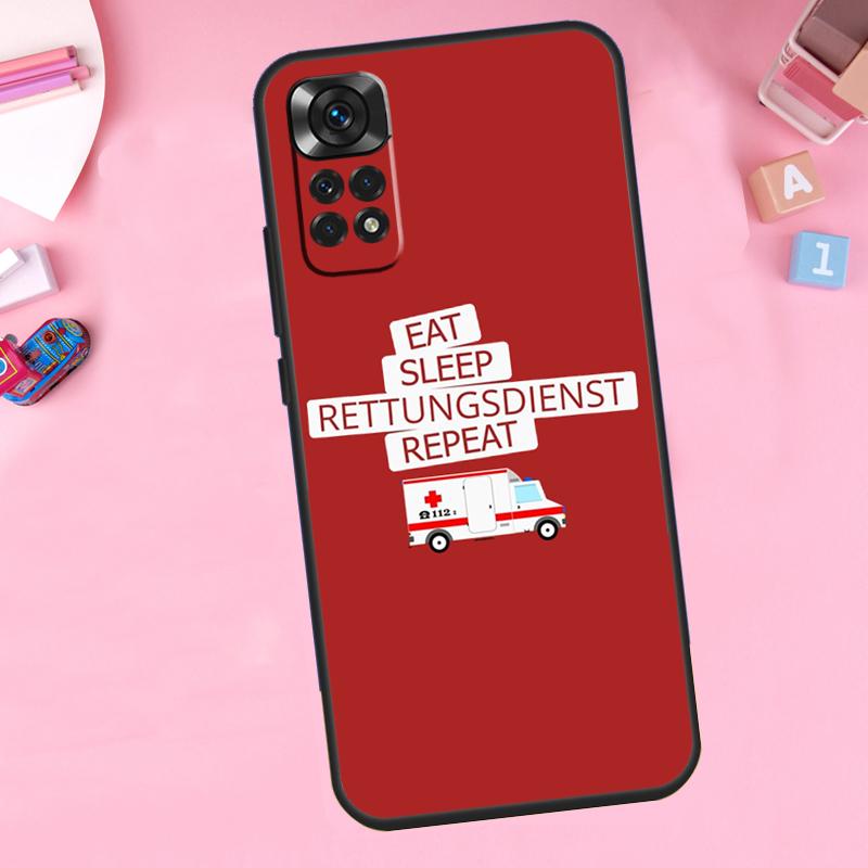 Чехол для телефона скорой помощи EMS EMT Парамедик для Xiaomi Redmi Note 11 10 9 8 12 Pro Turbo 9S 10S 11S 12S 9A 9C 10C 12C