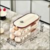 Food Grade PP & PET Egg Storage Box Handle Design Large Capacity Refrigerator Fresh Keeping Egg Container Kitchen Organizer