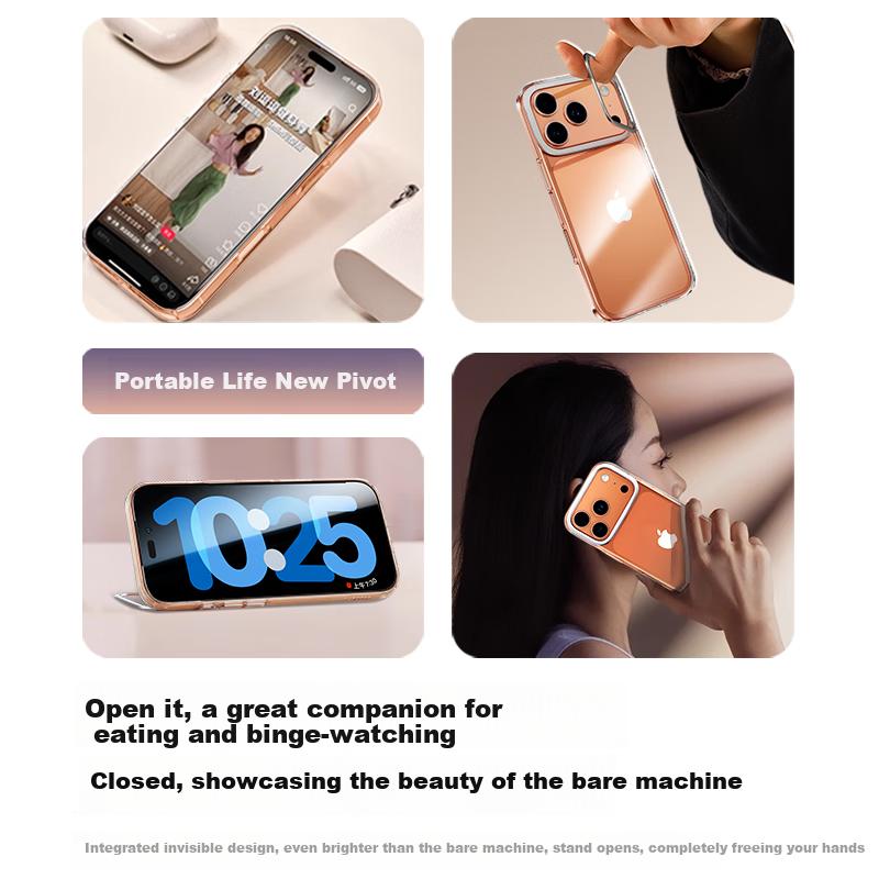 Case D1Ice Clear Upgrade VersionLong-lasting without Yellowing17 Pro Max Phone Case iPhone 17 Pro Max Ultra-thin Transparent Bracket Anti-drop
