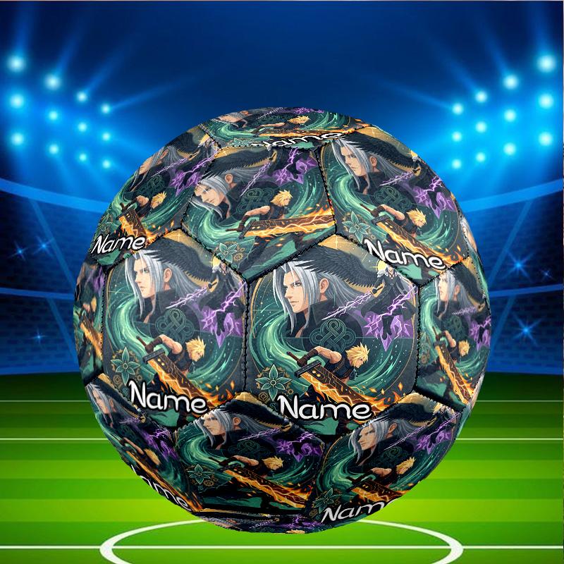Custom Name Personalized Final Fantasy Print Size 5 Soccer Ball Training & Match Football, for Team, Kicking, Gift for Football