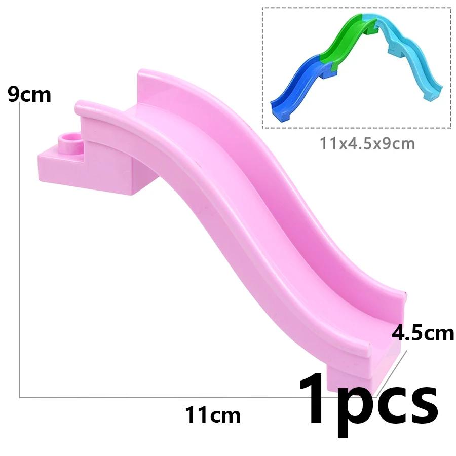 Big Building Blocks Playground Kid Toys Slide Ladder Stairs Swing Ladde Seesaw Balloon Horse Compatible Large Size Brick Duploes